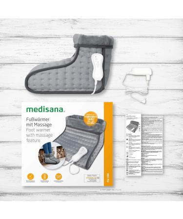 Medisana FW 100 Foot Warmer with Vibration Massage | Electric Heating 2 Temp Levels Auto Shut-Off & Washable Lining - 60260 - Buy Online on GoSupps.com
