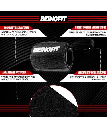 Being Fit Adjustable Wrist Bandages - 45cm (18 inch) Gym Wraps for Fitness & Training - Available in Multiple Sizes & Colors - Buy Online on GoSupps.com