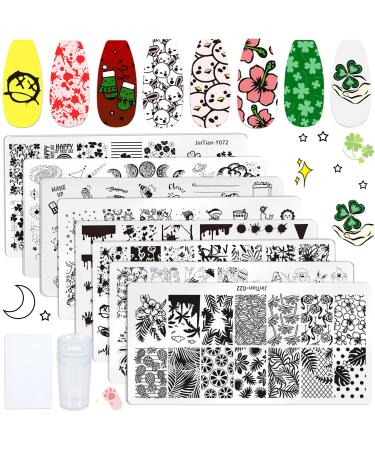 Niceneeded Constellation Nail Art Stamp Platten Set 6 Star Home Nail stamp Templates with nail stamps & nail scraps nail plate in fireworks design