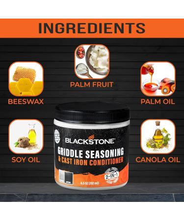 Blackstone 2-IN-1 Griddle & Cast Iron Seasoning Conditioner 6.5 OZ - Food Safe Cleaner & Conditioner - Buy Online on GoSupps.com