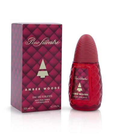 Pino Silvestre Amber Woods Perfume for Men - Aromatic Woody Spicy Scent - Blended with Lemon Lavender Patchouli and Sandalwood - for Bold Elegant Gentlemen - 4.2 oz EDT Spray - Buy Online on GoSupps.com