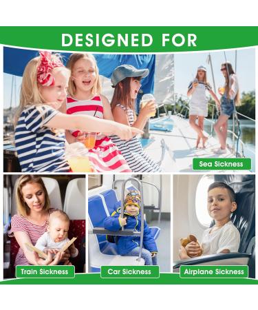 Acupressure Bracelets for Nausea Relief - 4 Pairs of Sea Bands for Children & Adults | Travel Pregnancy Seasickness - Buy Online on GoSupps.com