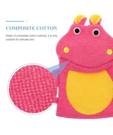 OSALADI 3Pcs Cartoon Baby Kids Bath Shower Gloves | Baby Bath Mitts | Cute Animal Bath Scrubber Sponge Mitts for Baby Toddler Kids Bath And Shower - Bee Hippopotamus Unicorn - Buy Online on GoSupps.com