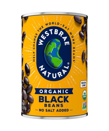 Westbrae Natural Organic Black Beans, Low Sodium, 15 Oz (Pack of 12) (Packaging May Vary)