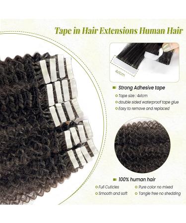 Kinky Curly Tape in Hair Extensions for Black Women - 16 Inch 50G/Pack - Buy Online on GoSupps.com