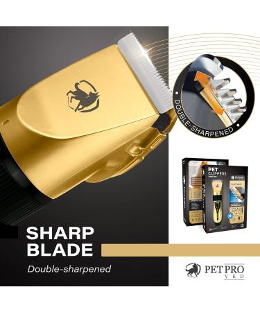 PetProved Professional Dog Grooming Kit - Cordless Silent Clippers for Thick Coat Dogs - Buy Online on GoSupps.com