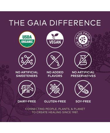 Gaia Herbs Everyday Elderberry Immune Support Gummies - 80 Vegan Gummies - Buy Online on GoSupps.com