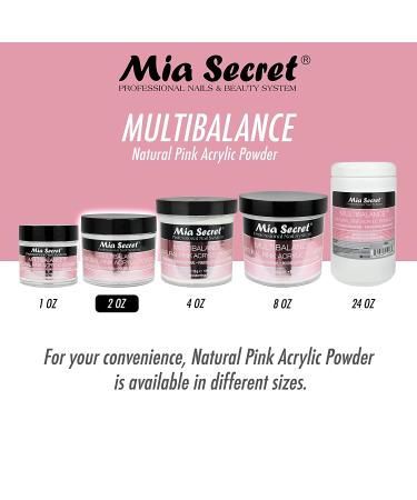 Mia Secret Natural Pink Acrylic Powder 2 Oz - Professional Grade Nail Enhancement - Buy Online on GoSupps.com