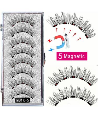 Magnetic Eyelashes with Applicator - Soft Natural Magnetic Eyelashes - 2 Pairs Reusable False Eyelashes Magnetic Lash Strips for 3D Natural Eye Makeup Easy to Wear - Buy Online on GoSupps.com
