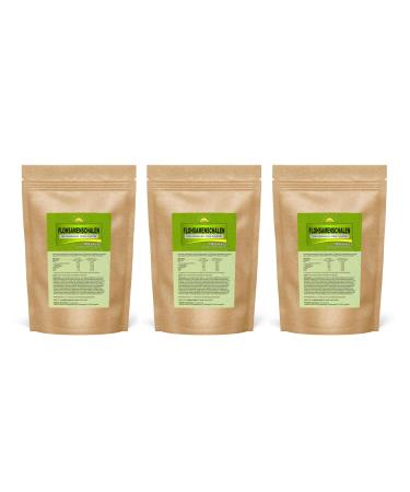 Psyllium shells (premium quality tested in Germany 100% natural clean) 3 kg (3 bags of 1 kg) finely ground without additives bonemis