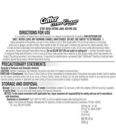 United Industries Corp 95784-1 Cutter Camping Candles 6-Pack - Silver - Buy Online on GoSupps.com