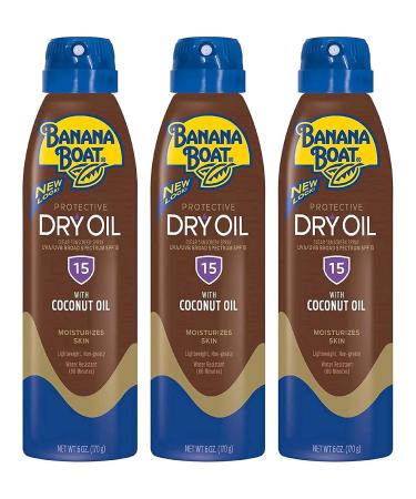 Banana Boat Protective Dry Tanning Oil Ultra Mist SPF 15 6-Ounce Bottles (Pack of 3) - Buy Online on GoSupps.com