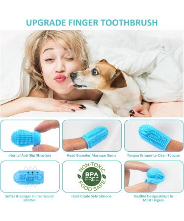 Shop Mzhjywjw 4-Pack Silicone Dog Toothbrush & Finger Toothbrush - Multi-Colored Cat & Puppy Tooth Cleaning Products for Healthy Teeth - Buy Online on GoSupps.com