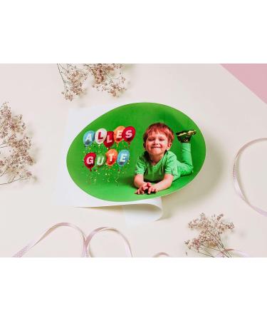 Premium Custom Photo Fondant Cake Topper | Edible Sugar Image for Birthdays - Oval 20x27 cm - Buy Online on GoSupps.com