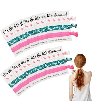 30 Pieces Tropical Bachelorette Hair Ties Flamingo Bachelorette Party Gift Favors Beach Bachelorette Flamingo Girl Favor for Tropical Theme Bachelorette Party Gift Favors