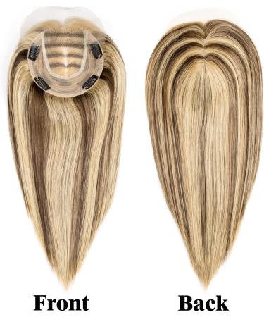 Human Hair Topper for Women Thinning Hair 150% Density Hand Made Toupee with lace front 100% Real Human Hair Clip in Hair Pieces Mono Base 14 * 15cm by Originea (12 -70g #4/27) 12 Inch #4/27 Medium Brown Mix Dark Blonde - Buy Online on GoSupps.com