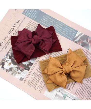 Midodo 12-Piece Baby Headband Set | Soft Elastic Turban Knots for Newborn Girls | Stretchy Nylon Hair Bands - Buy Online on GoSupps.com