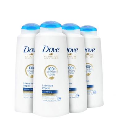Dove Nutritive Solutions Strengthening Shampoo for Damaged Hair Intensive Repair With Keratin Actives 20.4 oz, Pack of 4