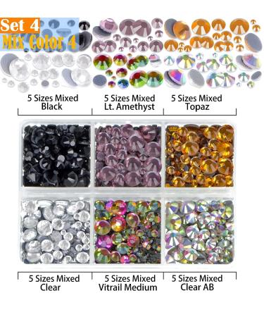 LPBeads 10000pcs Hotfix Rhinestones Flatback Glass Crystal - 24 Colors, 5 Sizes - Ideal for Crafts, Clothes, Nail Art - Includes Tweezers and Picking Pen - Buy Online on GoSupps.com