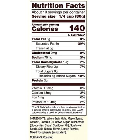Bob's Red Mill Lemon Blueberry Granola 11 Oz - Healthy Pan-Baked Snack - Buy Online on GoSupps.com