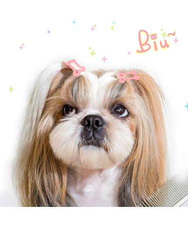 40 Pieces Cute 1 Inch Pet Hair Clips - Multicolor Puppy Dog Barrettes - Small Bone Snap Hair Accessories for Grooming Bows - Buy Online on GoSupps.com