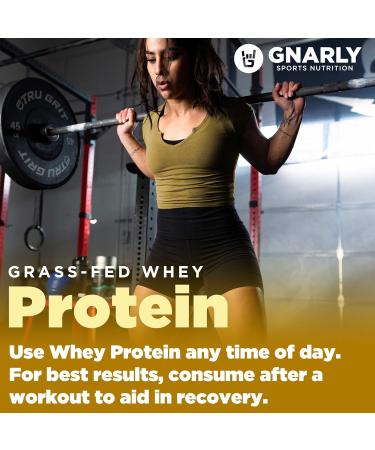 Gnarly Nutrition Vanilla Protein Powder NSF Sport Certified 25g Protein Muscle Repair Grass Fed Whey Powder Smooth Taste Vanilla 32 oz Vanilla Canister (20 Servings) - Buy Online on GoSupps.com