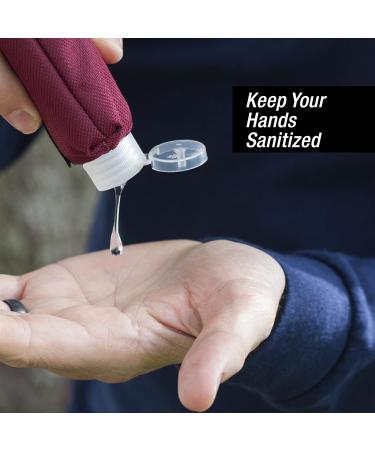 Travel Size Hand Sanitizer Holder - Portable Mini Waist Bag with Clip 2 oz Reusable Bottle - Ideal for Travel & Outdoor Use - Buy Online on GoSupps.com