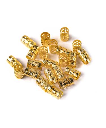 Long Gold Braiding Hair Cuff Clip Buckle Adjustable Dreadlock Braids Decorative Hair Accessories 18by10mm 20 Gold