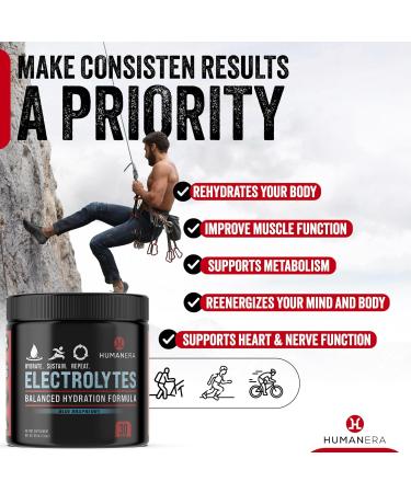 Buy Sugar-Free Hydration Electrolyte Powder - Blue Raspberry Vegan 30 Servings | Himalayan Sea Salt & Stevia Drink Mix - Buy Online on GoSupps.com