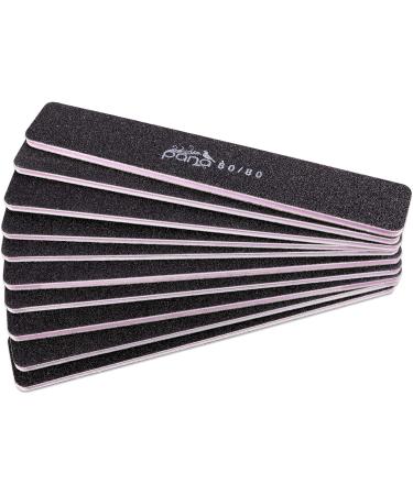 PANA Jumbo Double-Sided Emery Nail File for Manicure Pedicure - Black (Grit 80/80) - 50 Pack - Buy Online on GoSupps.com