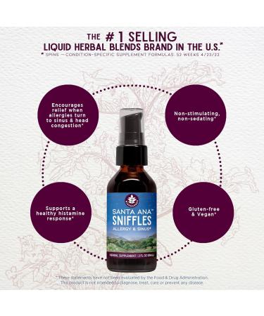 WishGarden Herbs Santa Ana Sniffles - Plant-Based Allergy Relief | Nettle Echinacea Yerba Santa & Horseradish | Soothe Allergy Discomfort & Sinus Congestion - 4oz - Buy Online on GoSupps.com