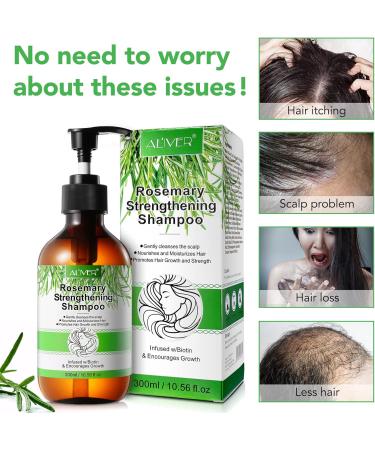 Rosemary Essential Oil for Hair Growth +Rosemary Shampoo for Hair - 100% Pure Organic Nourishes Scalp Stimulates Hair Growth - Buy Online on GoSupps.com