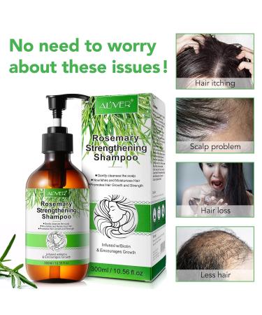 100% Pure Organic Rosemary Shampoo Set for Hair Regrowth - Hair Thinning & Loss Treatment with Growth Oil (10.56 fl.oz) - International Shipping Available - Buy Online on GoSupps.com