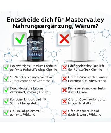 Mastervalley Mega Burner Night - Caffeine-Free Vegan Supplement | Night Burn Extreme | 120 Premium Capsules | Fruit & Plant Blend | Made in Germany - Buy Online on GoSupps.com