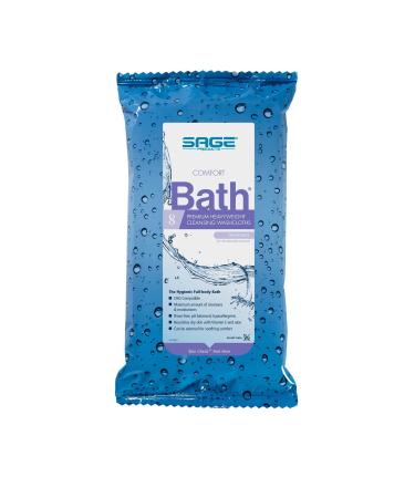 6 Packs New Comfort Bath Clean Scent Bath Wipes 8 X 8 Inch(8 Wipes per Pack)