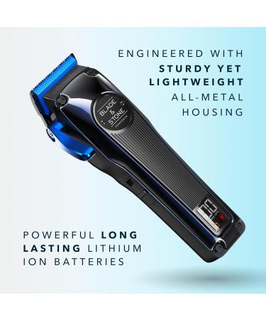 Blade & Stone Hair Clippers for Men Professional Barber Clippers PC801 Clipper | Diamond-S Blade | Micro-Gap Technology | 7200 RPM Digital Brushless Motor Cordless Hair Clippers - Dark Knight - Buy Online on GoSupps.com