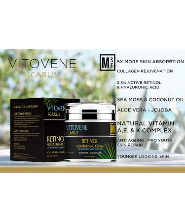 ADVANCED RETINOL and Hyaluronic Acid Silk Moisturiser | Caribbean SEA MOSS & COCONUT OIL | Anti Ageing | Face/Neck/Eye Area | LUXURIOUS Moisturising Vegan Cream - Buy Online on GoSupps.com