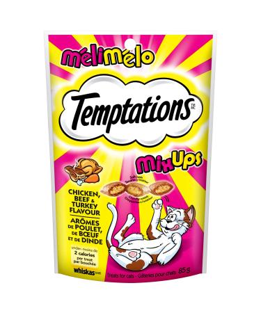 TEMPTATIONS Mix-Ups Cat Treats Chicken & Beef & Turkey 85g Pouch (12 Pack) 85 g (Pack of 12) Chicken - Beef - Turkey Cat Treats