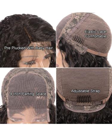 18 Inch Deep Wave Lace Closure Wig for Black Women | Pre Plucked, Glueless, 150% Density | Peruvian Virgin Human Hair with Bleached Knots - Buy Online on GoSupps.com