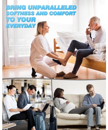 LIN Diabetic & Circulator Socks 6 Pairs | Non-Binding for Men & Women | Sizes 9-11, 10-13, 13-15 | Ideal for Edema, Neuropathy, and Lymphedema - Buy Online on GoSupps.com