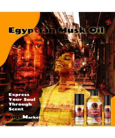 Buy WagsMarket Egyptian Musk Oil - Roll On & Glass Bottles (0.33oz to 4oz) - International Shipping Available - Buy Online on GoSupps.com