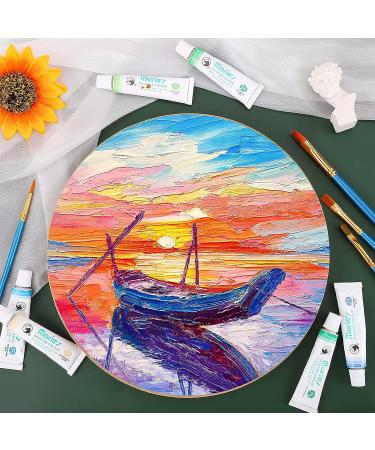 6 Pcs Round Wood Canvas Panels for Painting - 3 Sizes - Arts & Crafts Boards - Buy Online on GoSupps.com