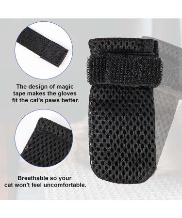 4pcs Anti Scratch Cat Mittens Adjustable Mesh Cat Foot Covers Breathable Cats Paw Covers Cat Nail Gloves Cat Paw Protector Cat Booties for Pet Bathing Cutting Nails Checking (XL Black) - Buy Online on GoSupps.com