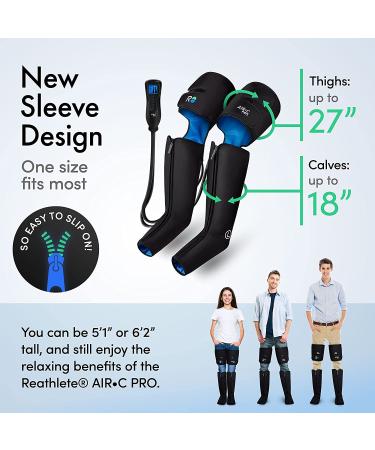 ReAthlete Leg Massager | Portable Sequential Compression Device | Muscle Pain Relief for Thigh, Calf & Feet | Rechargeable & Digital Controller | AIR-C PRO - Buy Online on GoSupps.com