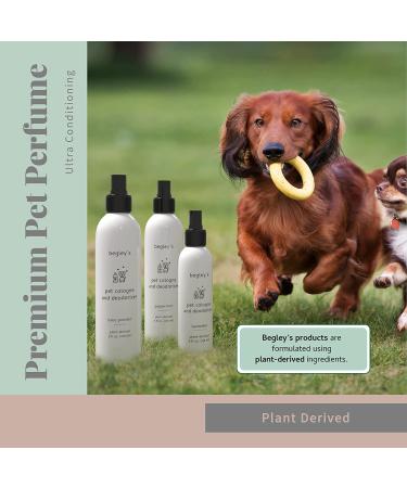 Begleys Natural Pet Cologne and Deodorizer - Premium Essential Oil Scented Dog Body Spray and Cat Perfume - Dog Grooming Spray and Pet Odor Eliminator - Cat Cologne Mist - Long Lasting 8 oz - Buy Online on GoSupps.com