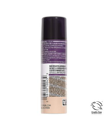 Covergirl Olay Simply Ageless 3-in-1 Foundation 250 Creamy Beige - 1 fl oz (30 ml) | Anti-Aging, Hydrating Makeup - Buy Online on GoSupps.com