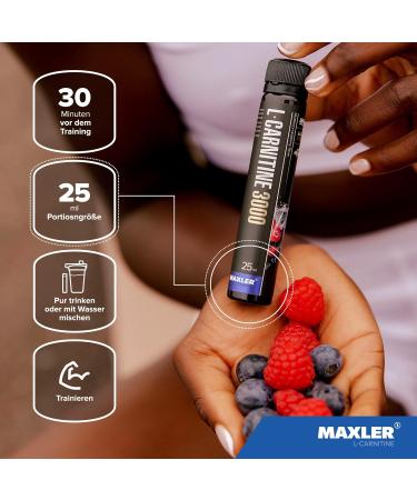 Maxler L-Carnitine 3000 - Apricot Mango - 14x25ml - High-Dose Vegan Liquid Supplement - 3000mg per Portion - International Shipping Available - Buy Online on GoSupps.com