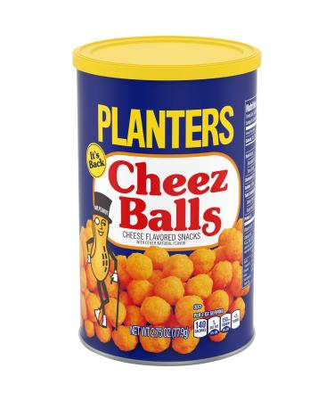 Planters Original Cheez Balls Cheese Flavored Snacks (6 ct Pack, 2.75 oz Canisters) Original (Pack of 6)