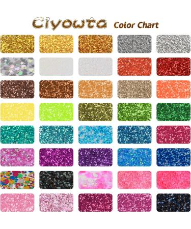 Ultra Fine Glitter Set - 40 Jars (0.21oz Each) | Cosmetic Glitter for Nails Body Face Hair & Crafts - Perfect for Makeup Tumblers Slime & More - Buy Online on GoSupps.com