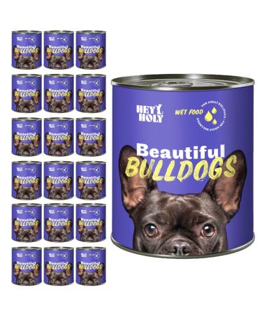 HEY HOLY Beautiful Bulldoggs P t es Grain Free Adult Dog Natural Food 750g x 18 Fresh Salmon Quality Protein
